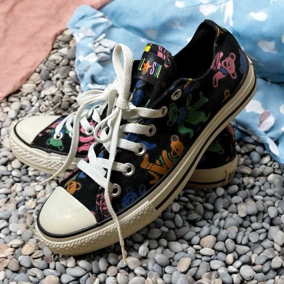 Grateful Dead Jerry Bears All Star Converse Size 7 Artwork 2007 Grateful Dead - Picture 2 of 9